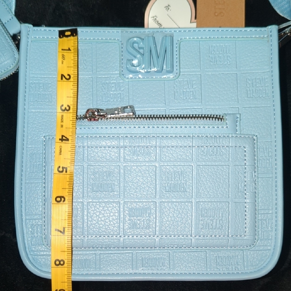 Steve Madden Light Blue Embossed Crossbody Bag Set - Picture 9 of 11